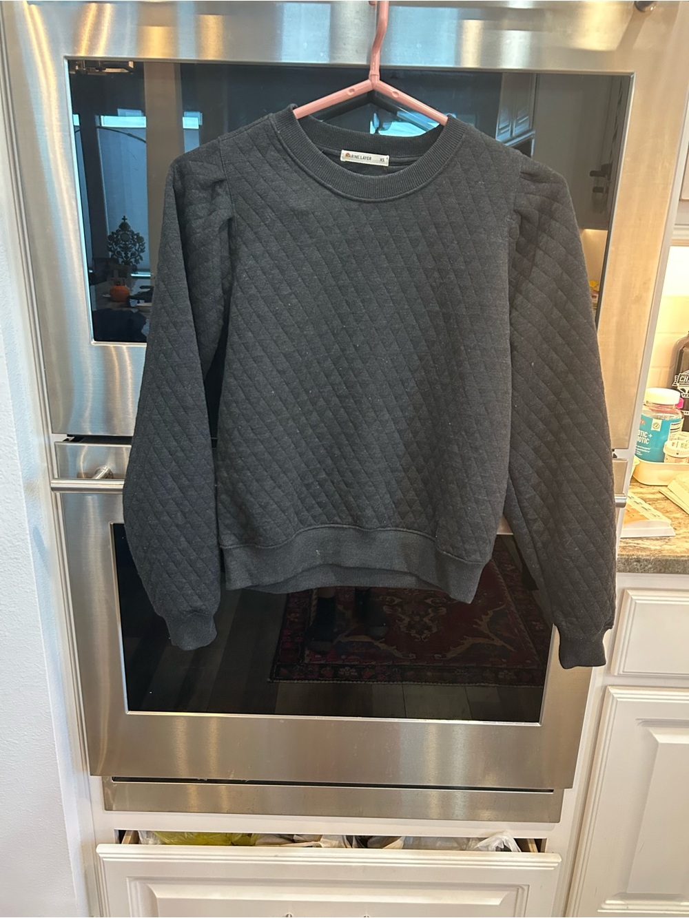 Marine Layer corbet Quilted Crew puff sleeve Sweatshirt size XS has piling wear